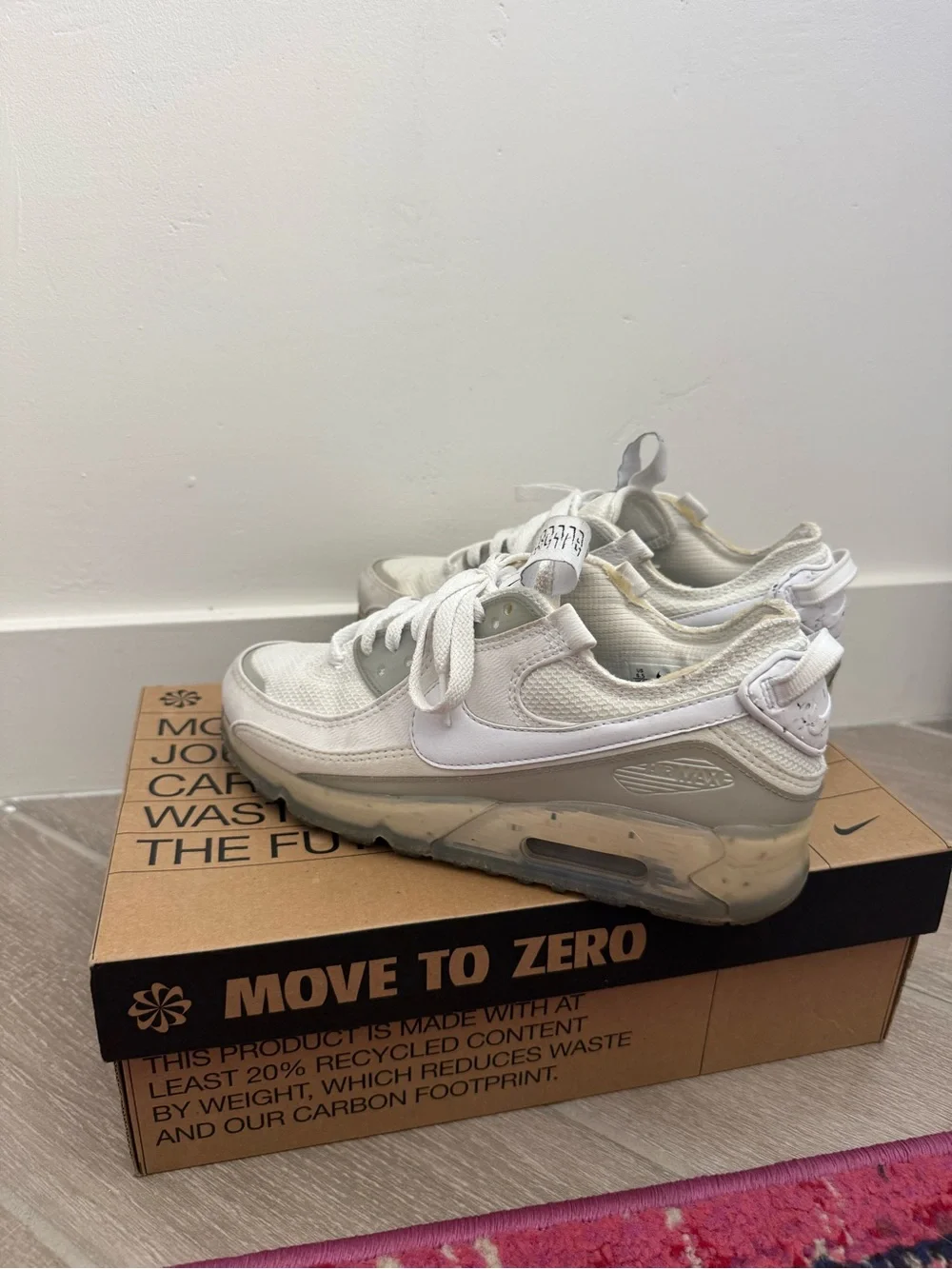 Nike White/Light Gray Hybrid Air Max Sneaker